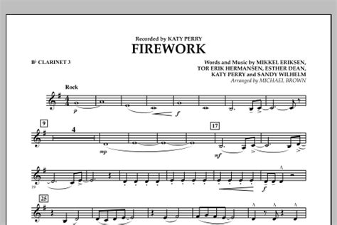 Firework Bb Clarinet 3 By Michael Brown Sheet Music For Concert Band At Sheet Music Direct