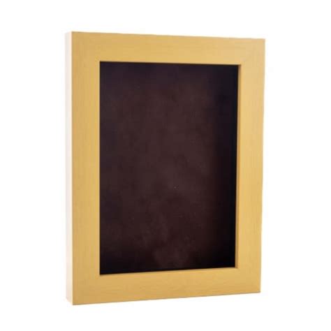 Classic Natural Wood Shadow Box Frame With Acrylic Front Brown Suede Backing 30 Sizes 6x8