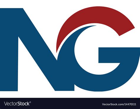 Ng N G Business Letter Logo Design Royalty Free Vector Image