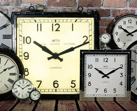 Chrome Smiths Square Clock Cm Smiths Clocks