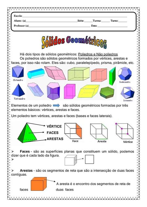 Blog Educação e Transformação Matemática sólidos geométricos Face E