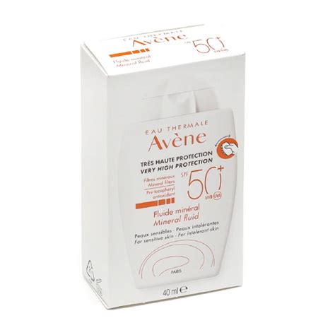 Avene fluide solaire minéral SPF 50 Protection peau sensible