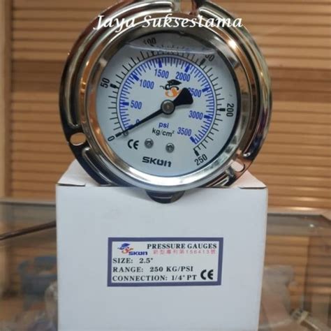 Jual Pressure Gauge Manometer Inch Bar Kg Cm Skon