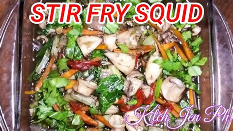 Stir Fry Squid With Oyster Sauce Youtube