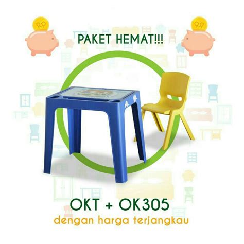 Free Ongkir Meja Belajar Anak Set Meja Kursi Anak Buku Alat Tulis