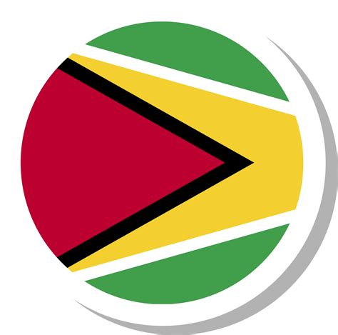 Guyana flag circle shape, flag icon. 16707174 PNG