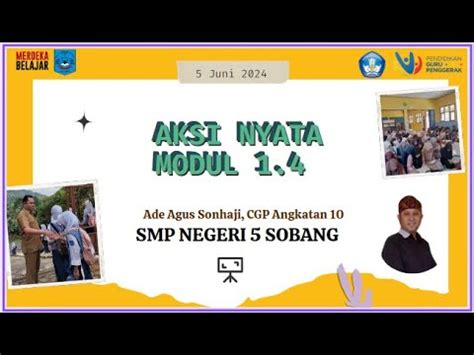 Aksi Nyata Diseminasi Budaya Positif Modul Youtube