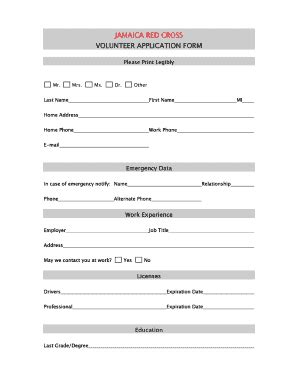 Red Cross Application Form Fill And Sign Printable Template Online