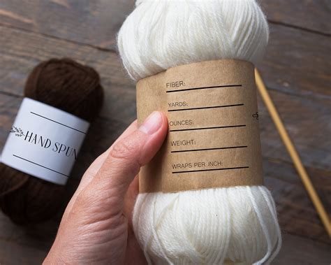 Printable Yarn Wrap Labels For Hand Spun Yarn Diy Tags For Etsy UK