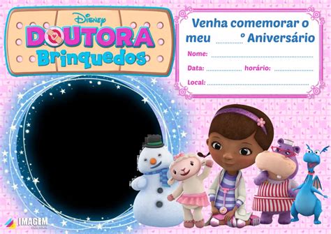 Convite De Anivers Rio Doutora Brinquedos Imagem Legal