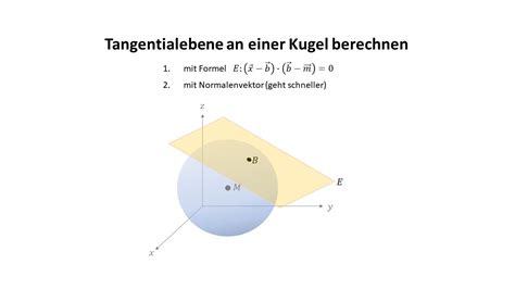 Q4 Kreise Und Kugeln 9 Tangentialebene An Einer Kugel Berechnen YouTube