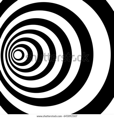 Black White Tunnel Optical Illusion Stock Vector (Royalty Free) 645892507