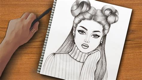 رسم بنات كيوت تعليم رسم بنت كيوت مع قصه شعر بالرصاص خطوه بخطوه