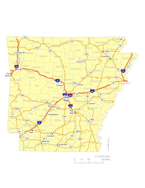 Highway 67 Arkansas Map - Ardyth Mireille