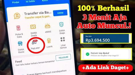 Cara Cepat Memunculkan Dana Paylater Di Aplikasi Dana Cara Aktifkan