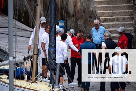 King Juan Carlos Returns To The Marina After Sailing Sanxenxo King