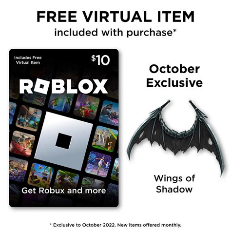 Roblox Digital Gift Card Includes Exclusive Virtual Item Digital