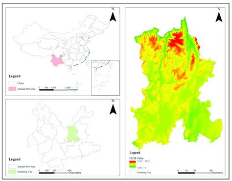 Geographical location map of Kunming City. | Download Scientific Diagram