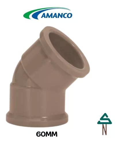 Joelho cotovelo Marrom Soldável 45 2 60mm Amanco MercadoLivre