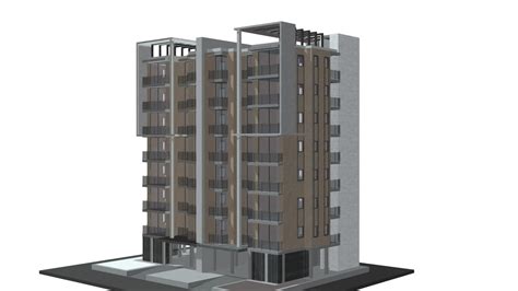 Tower Residential Modern Apartment Building Download Free 3d Model By