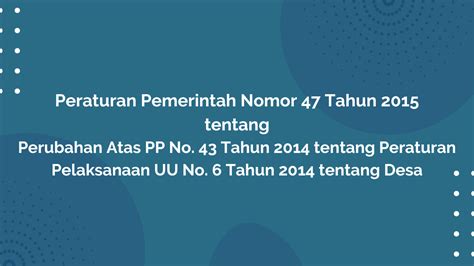 Peraturan Pemerintah Nomor Tahun Tentang Perubahan Atas Pp No