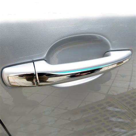 For Peugeot 3008 2009 2015 Exterior Steel Door Handle Cover Trim 8pcs Door Handle Cover Door