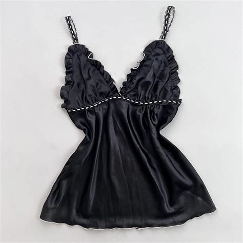Seductive Wear Black Lingerie Slip Y K Lingerie Depop