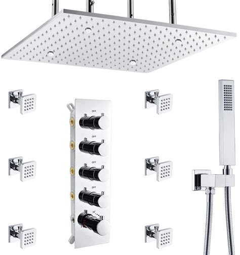 Buy Npysvsss Luxury In Thermostatic Brass Chrome Shower System With