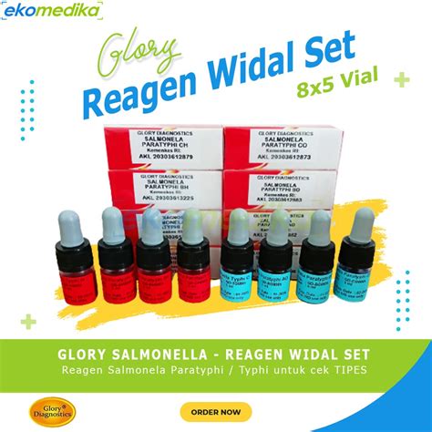 Jual Reagent Widal Test Salmonella 1 Set 8 Vial Glory Diagnostics