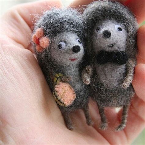 Love And Cuteness Hedgehog Needle Felted Toys