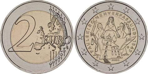 2 Euro Paulskirchenverfassung 2024 G Bfr Deutschland