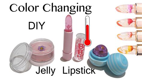 Diy Color Changing Jelly Lipstick With Real Flower Non Edible How To