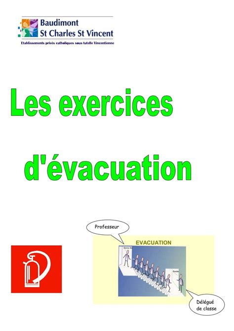 Les exercices d évacuation Lycée Baudimont Saint Charles