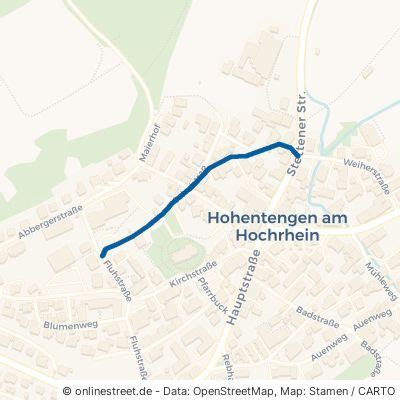 Plz Hohentengen Am Hochrhein Stadtteil E Karte Fl Che Und