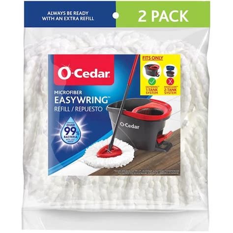 O Cedar Easywring Spin Mop Microfiber Mop Head Refill 2 Pack 148822