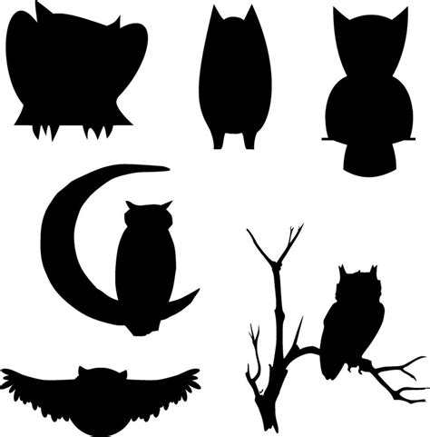 Owl Silhouette Vector on white background 34075536 Vector Art at Vecteezy