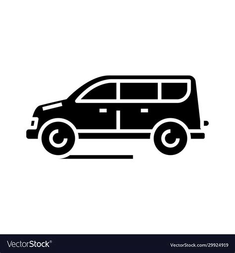 Large car black icon concept Royalty Free Vector Image