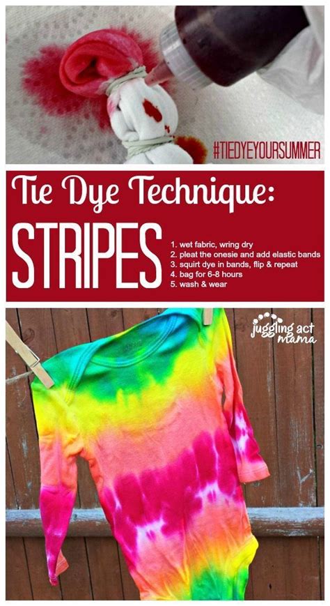 Tie Dye Technique Stripes Ties Tie Dye Techniques Tie Dye Diy Tie