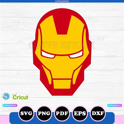 Iron Man Head Svg Png, Superhero Svg, Iron Man Helmet Svg, Cricut