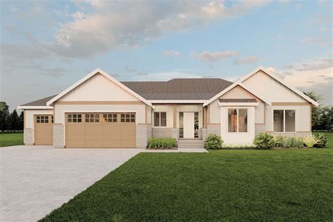 3 Bed One Story 1999 Sq Ft Home Plan With Large 3 Car Garage