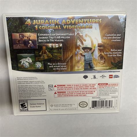 Lego Jurassic World Nintendo 3ds 883929472857 Ebay