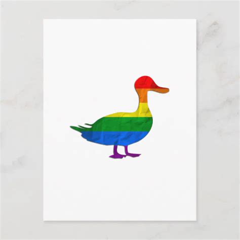Funny Gay And Lesbian Pride Duck Quack Quack Postcard Zazzle