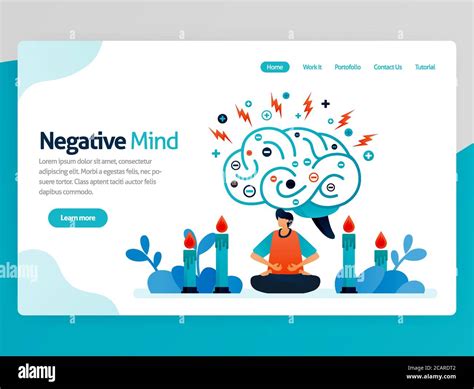 Illustration of negative mind. Meditation for healthy, healing, spiritual, relaxation, anti ...