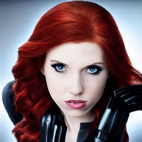 A Still Photograph Of Amouranth As Black Widow Stable Diffusion