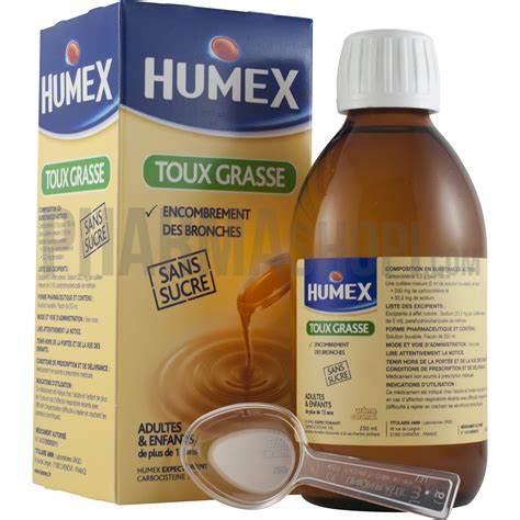 Humex 5 Expectorant Adultes Sans Sucre Flacon De 250 Ml Humex 3400939393216 Pharmacie En