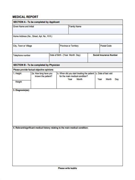 Free 6 Sample Medical Report Forms In Ms Word Pdf