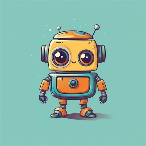 Premium AI Image | cute robot illustration