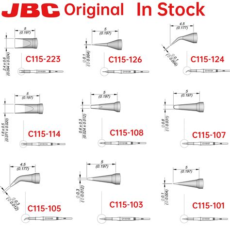 JBC 100 Original C115 Soldering Iron Tips For NT115 Nano Soldering