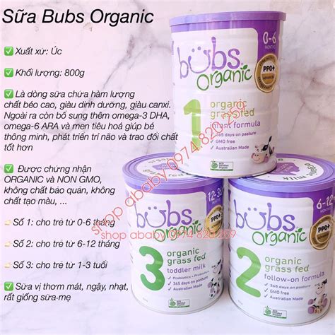 Sữa Bubs Organic Úc 800g Sữa khác