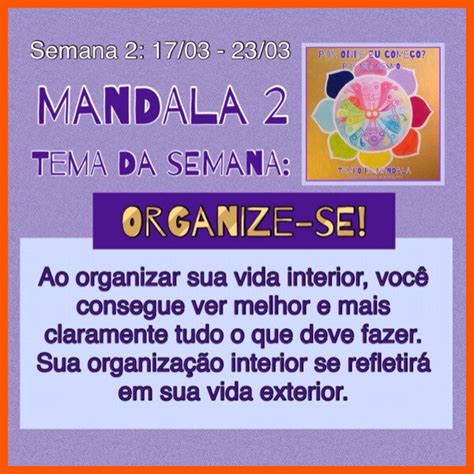 Mandala Da Organiza O Semana Tempo De Mandala